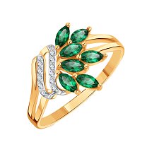 Кольцо с изумрудами и бриллиантами Каратов 6813471-1