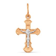 Крестик из красного золота Каратов 2202268-1