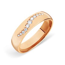 Кольцо обручальное с бриллиантами Каратов 9243904-1