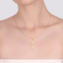 Крестик из красного золота Каратов 7502690-4