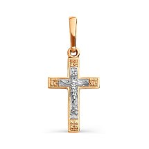 Крестик из красного золота Каратов 2209968-1