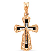 Крестик с эмалью Каратов 8590200-1