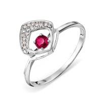 Кольцо с рубином и бриллиантами (Т306017909)
