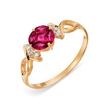 Кольцо с рубинами и бриллиантами Каратов 9606300-1